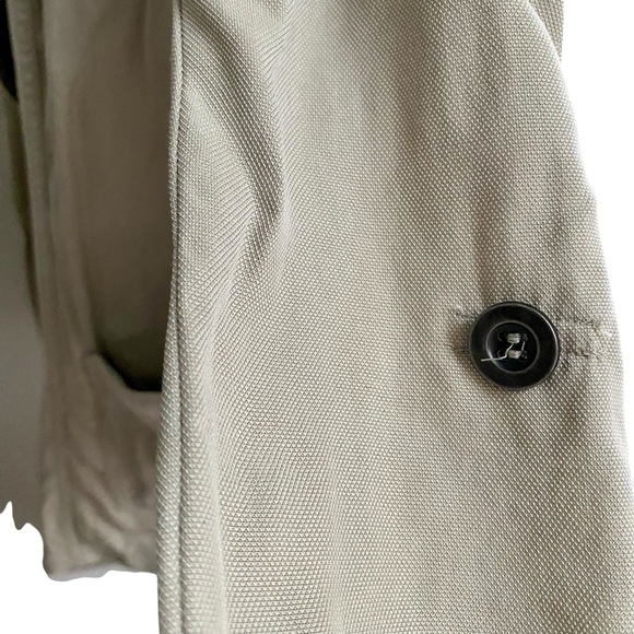 Cotton On Beige Lyocell Open Front Jacket Small Oversized Relaxed Minimalist - Picture 10 of 15